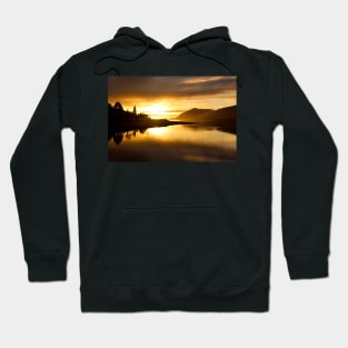 Winter sunset on Loch Eil in Fort William, Scotland Hoodie